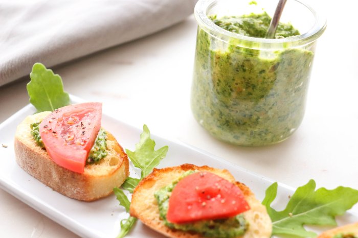 Red pepper sauce arugula pistachio pesto recipe