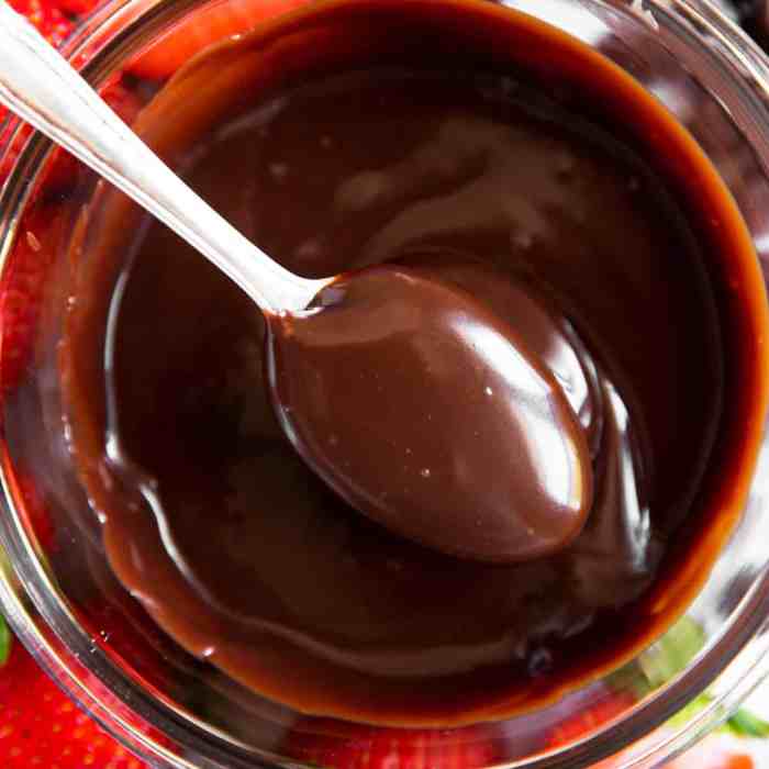 Chocolate sauce recipe with chocolate